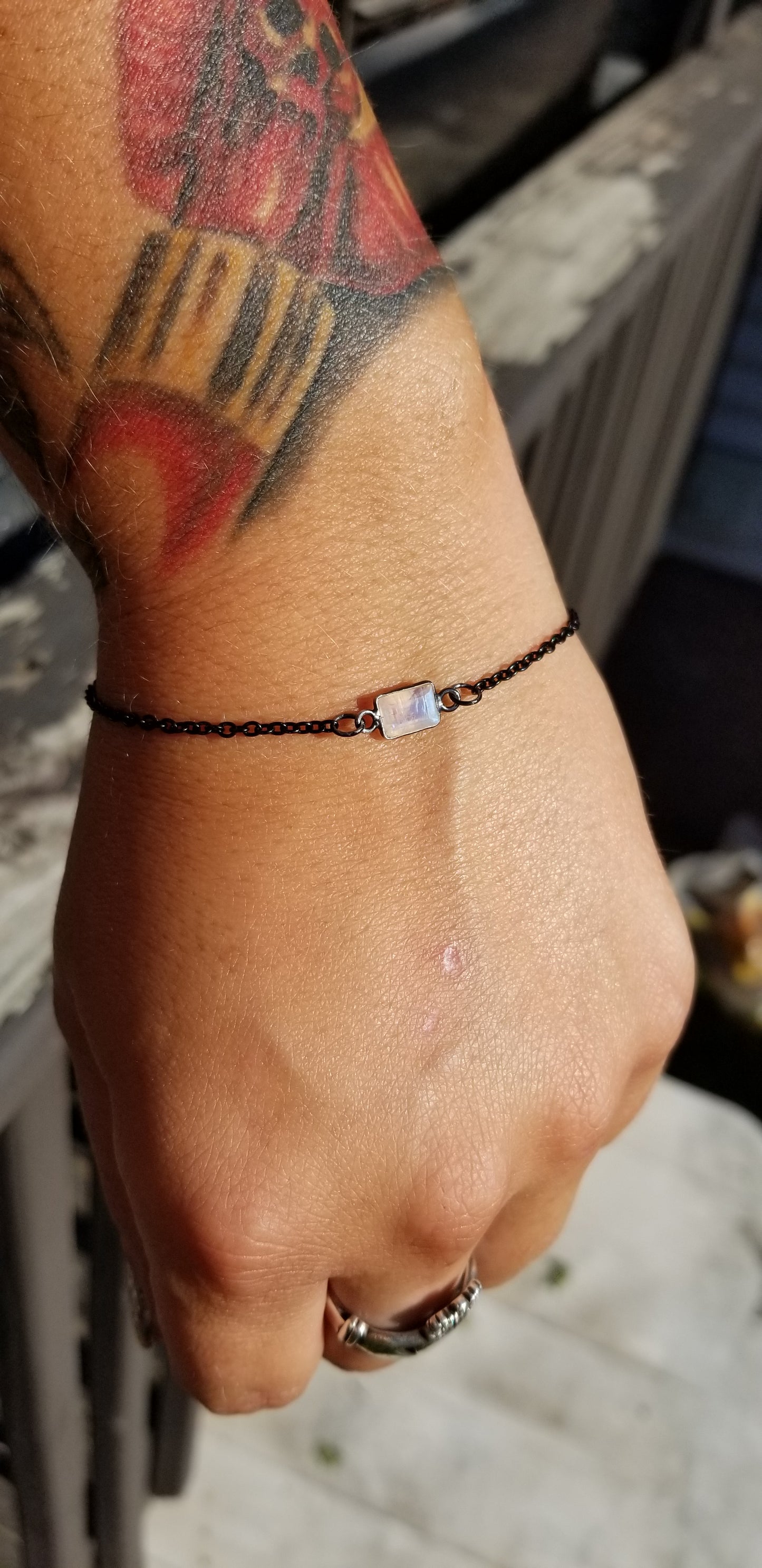 Moonstone Chip Bracelet