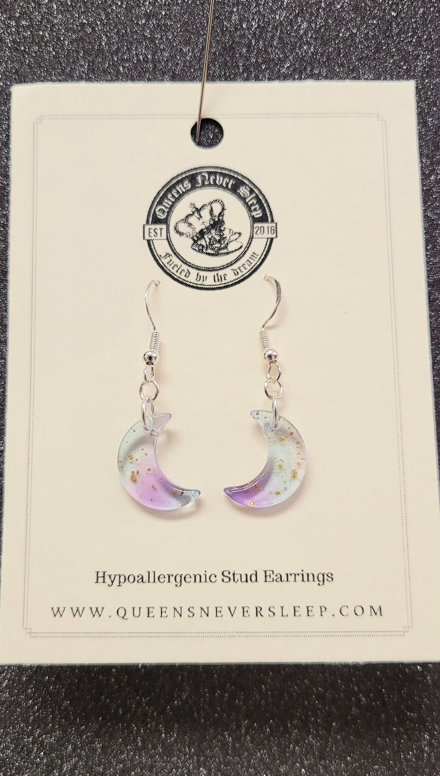 Glass Moon Earrings