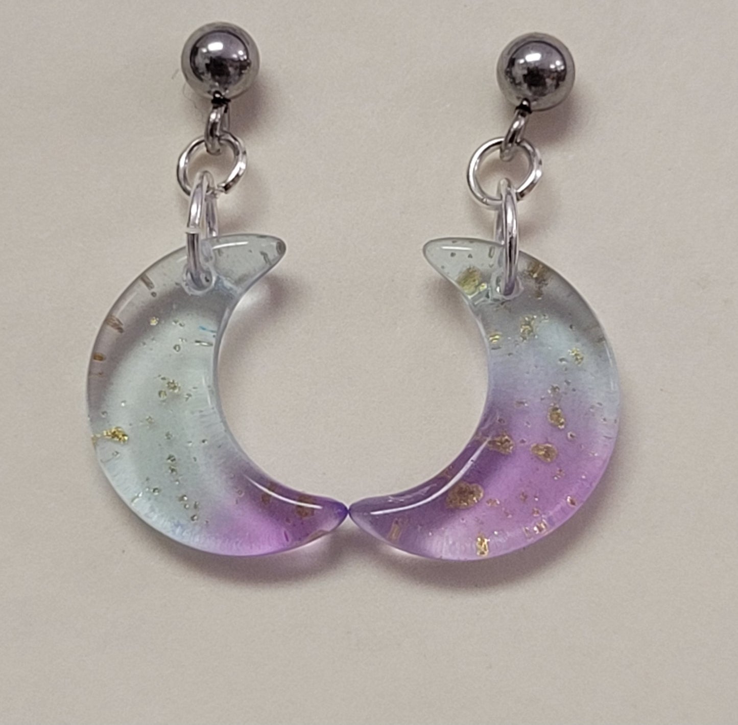 Glass Moon Earrings