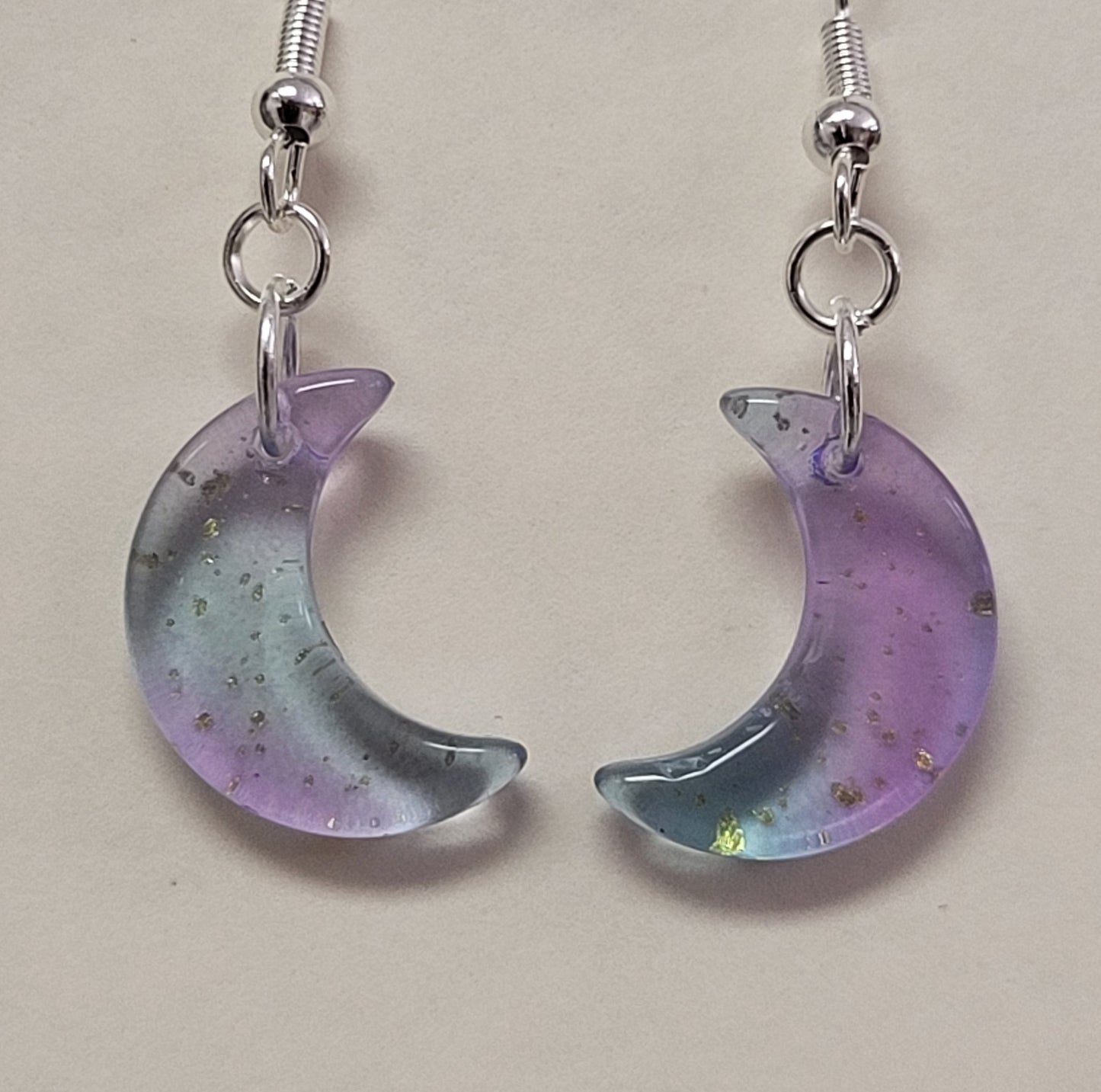 Glass Moon Earrings