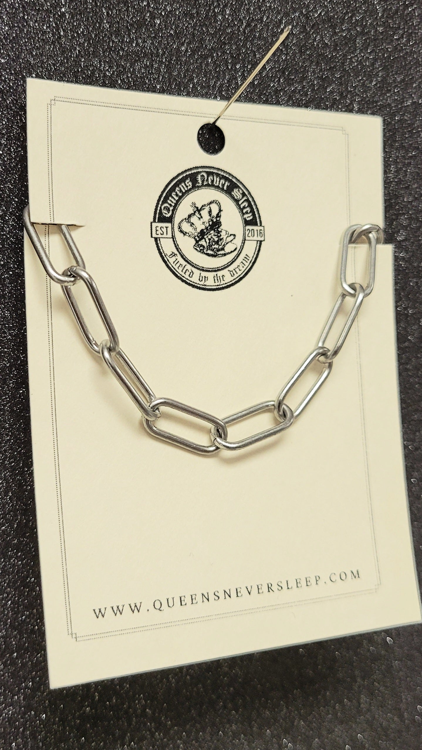 Silver Paperclip Chain Bracelet
