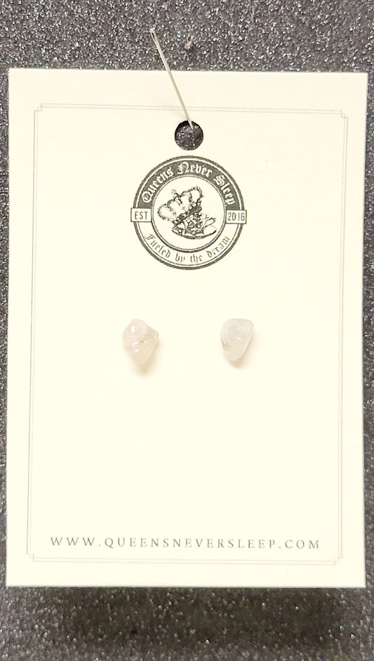 Rose Quartz Stud Earrings