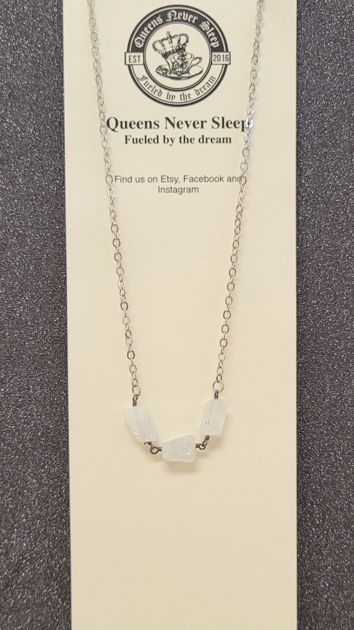 Raw Natural Moonstone Necklace