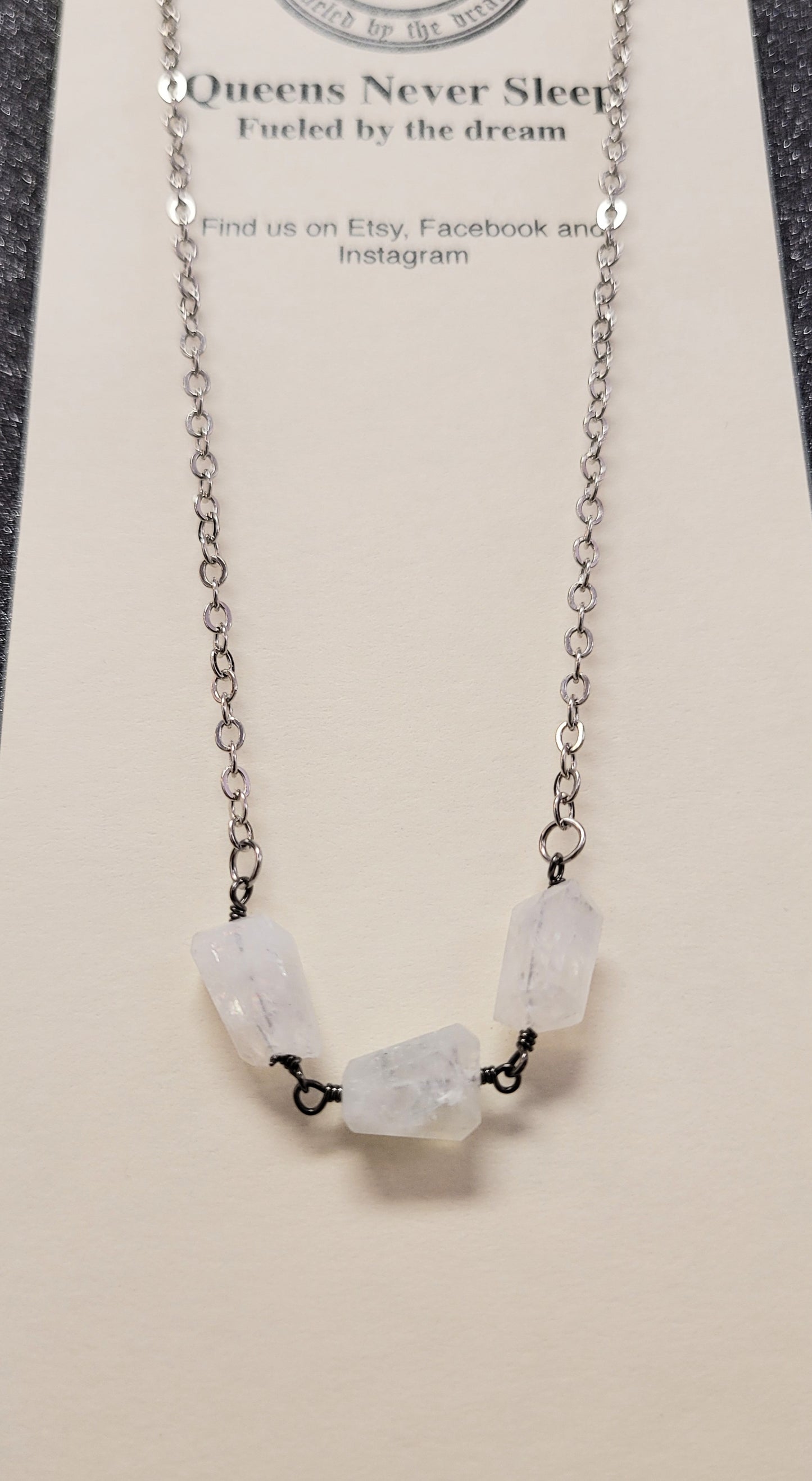 Raw Natural Moonstone Necklace