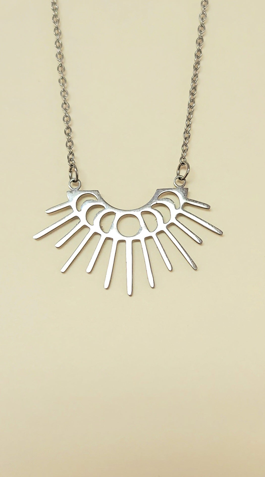 Silver Or Gold Moon Phase Necklace