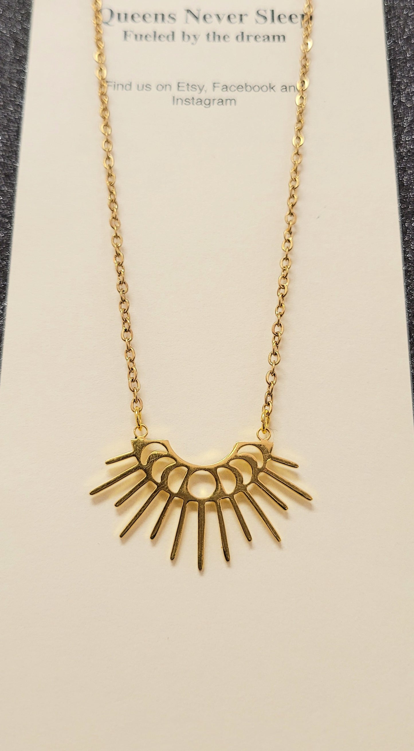 Silver Or Gold Moon Phase Necklace