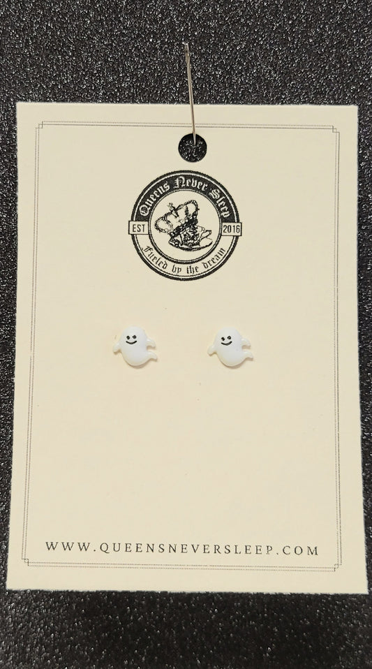 Tiny Ghost Stud Earrings