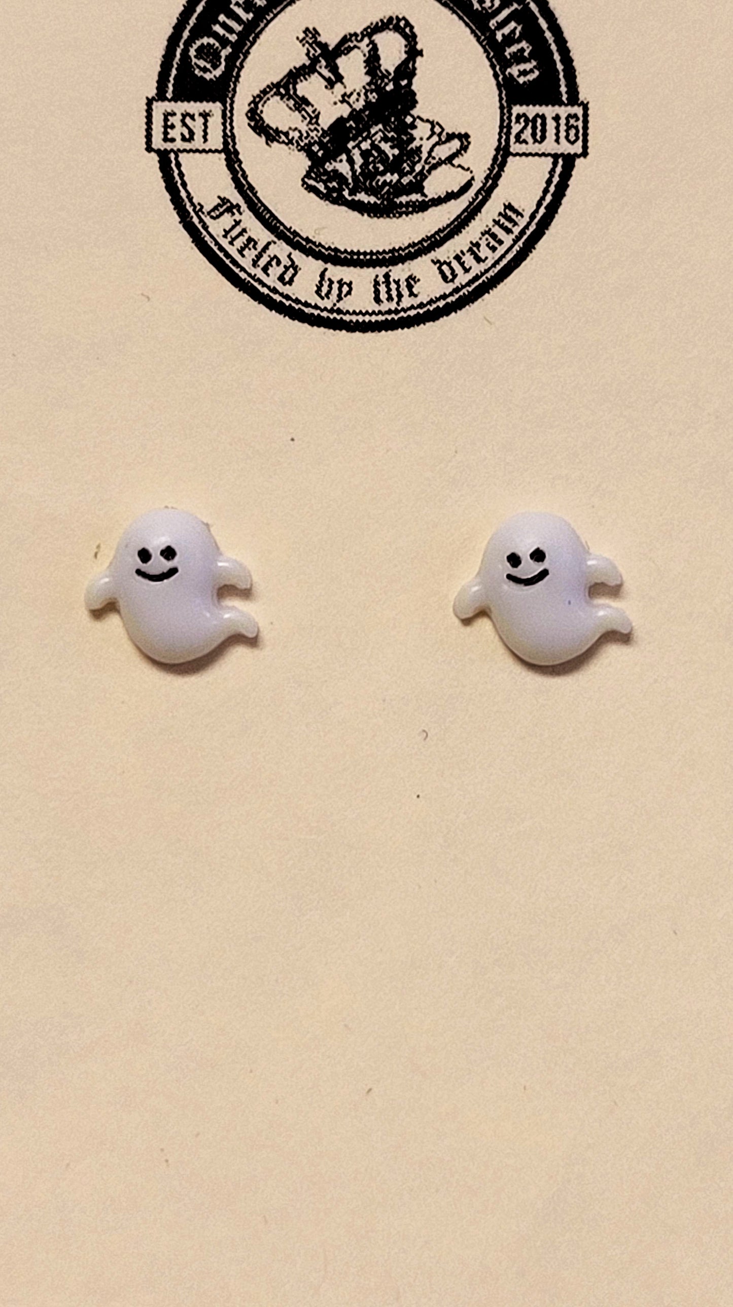 Tiny Ghost Stud Earrings