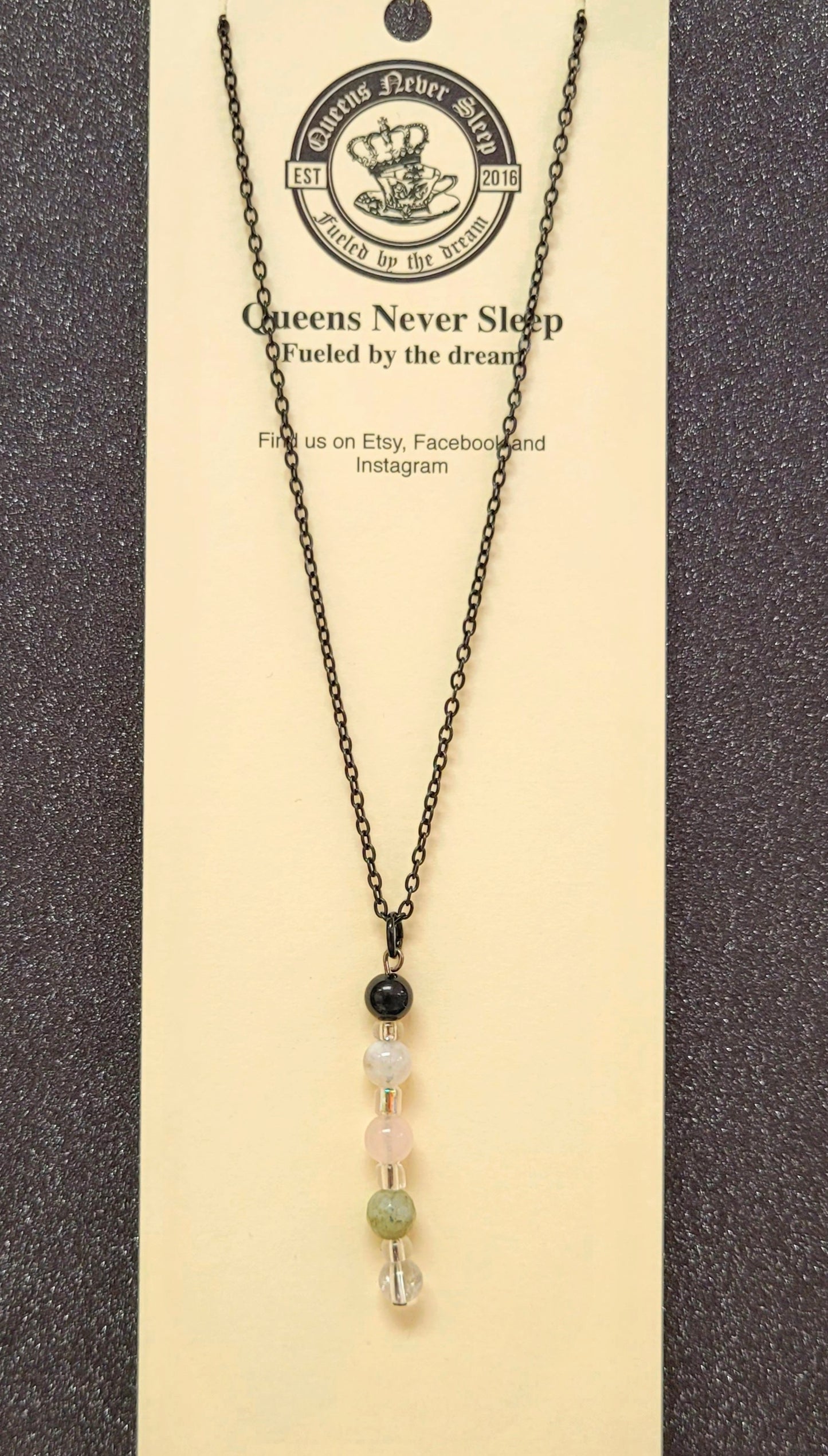 Empath Protection Crystal Stack Necklace.
