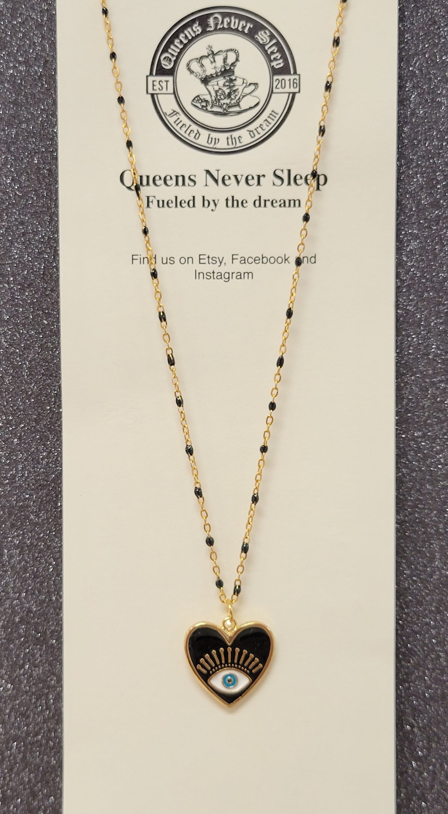 Mystic Eye Enamel Pendant Necklace
