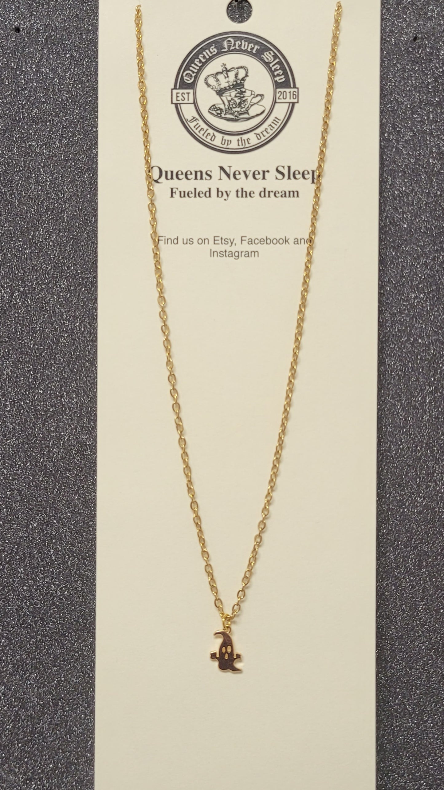 Gold Ghostie Necklace