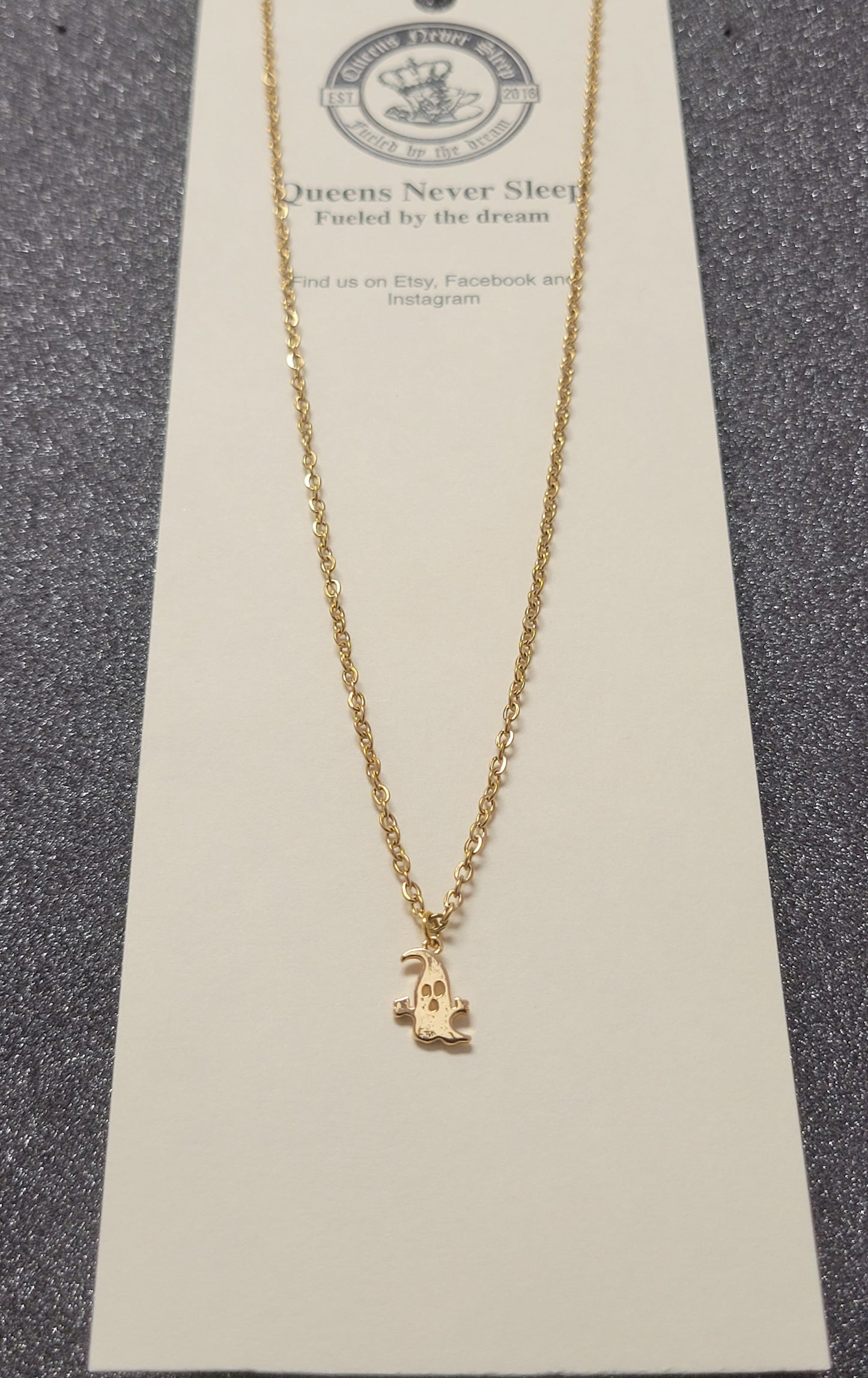 Gold Ghostie Necklace