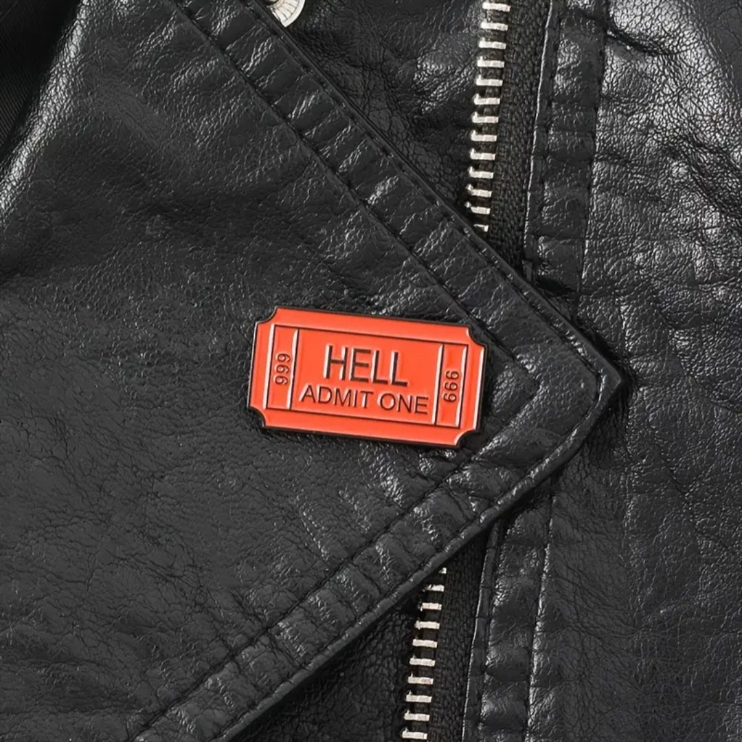 Ticket To Hell Enamel Pin