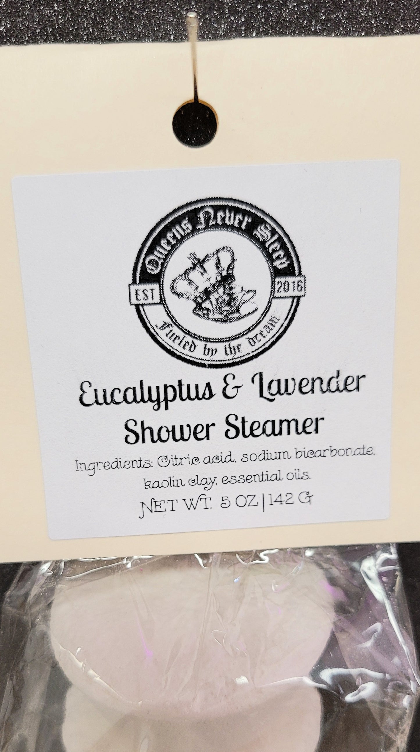 Eucalyptus & Lavender essential oil shower steamers.