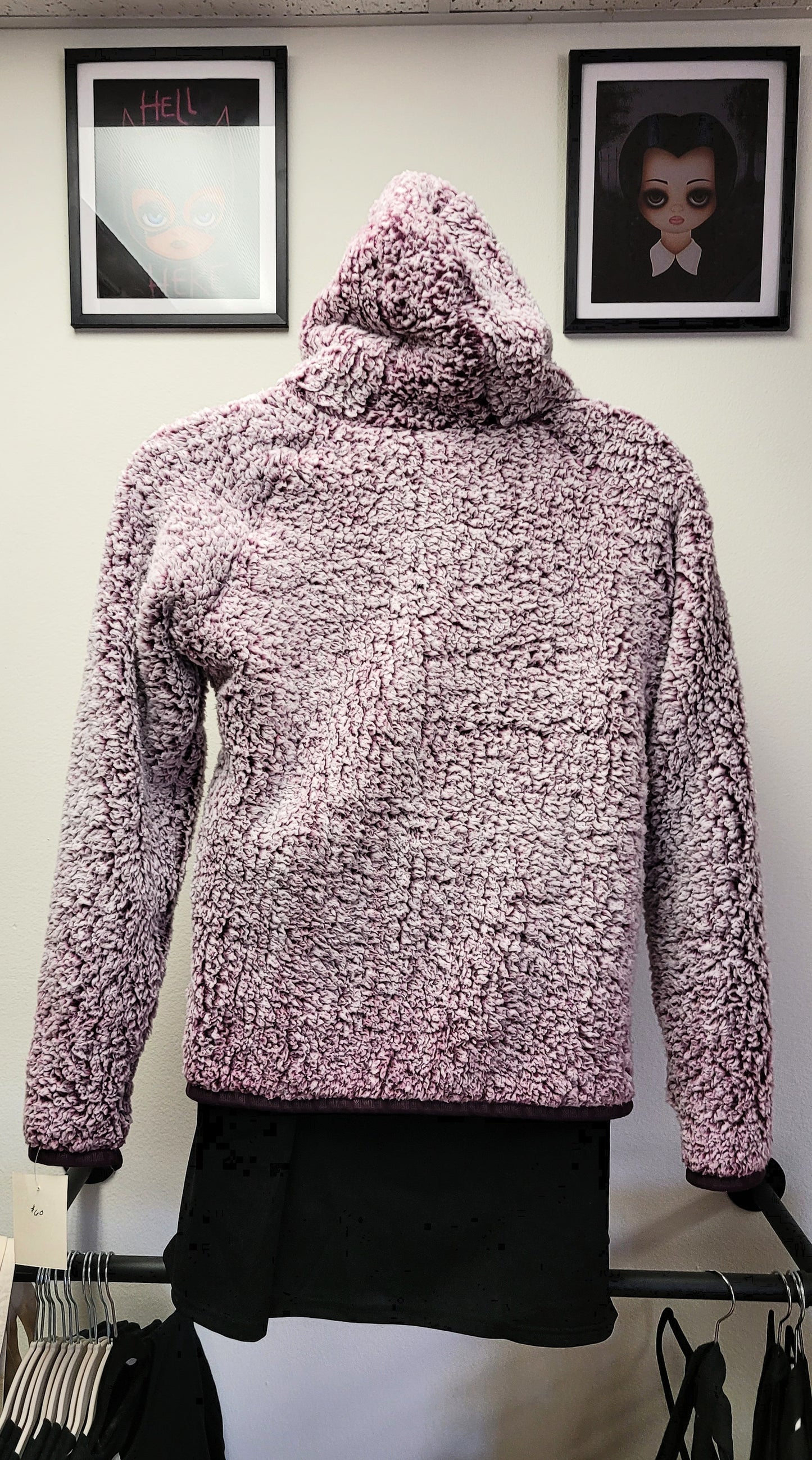 Upcycled purple sherpa pink brand blanket hoodie