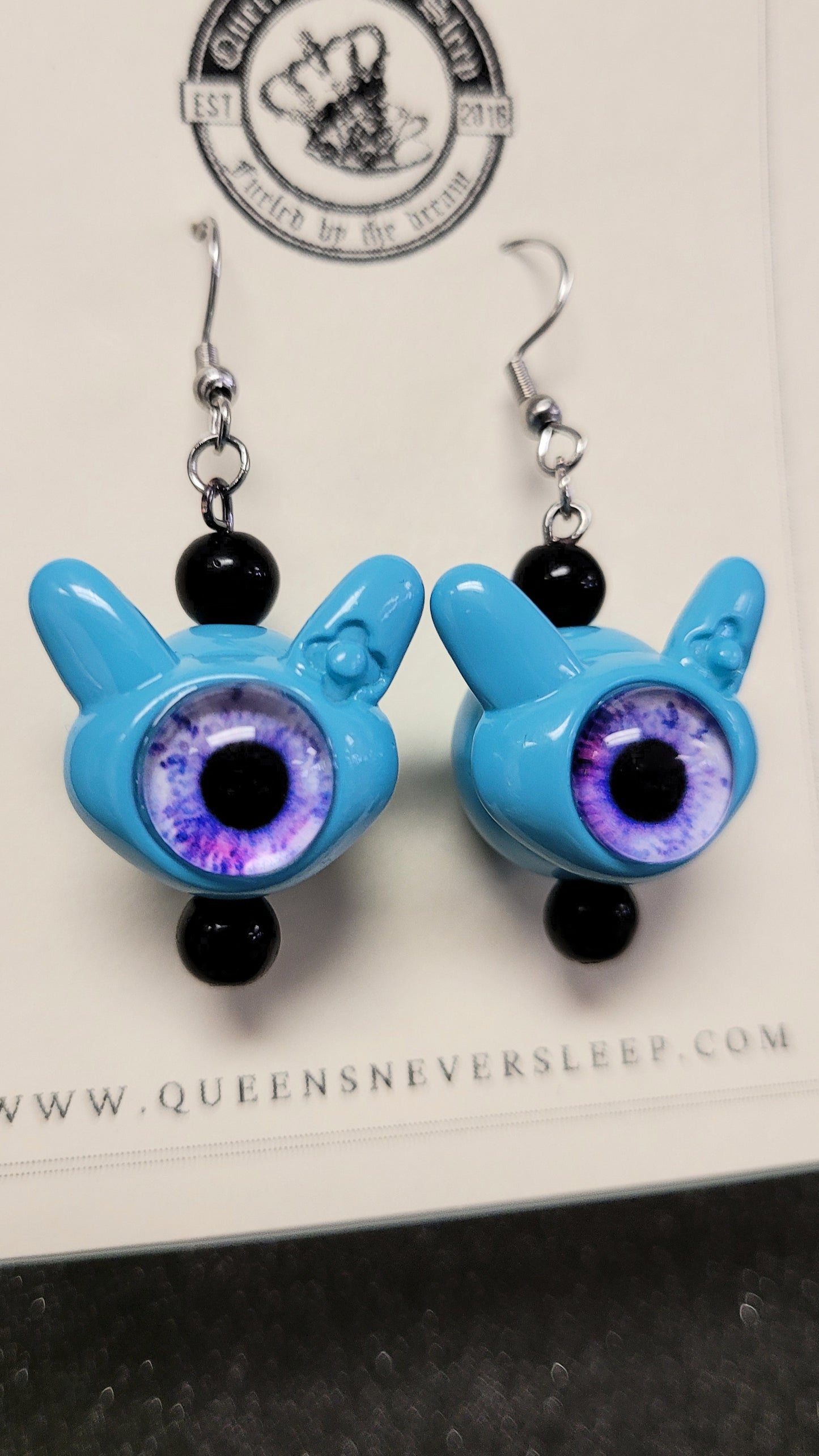 Cyclops Bunny Monster Earrings