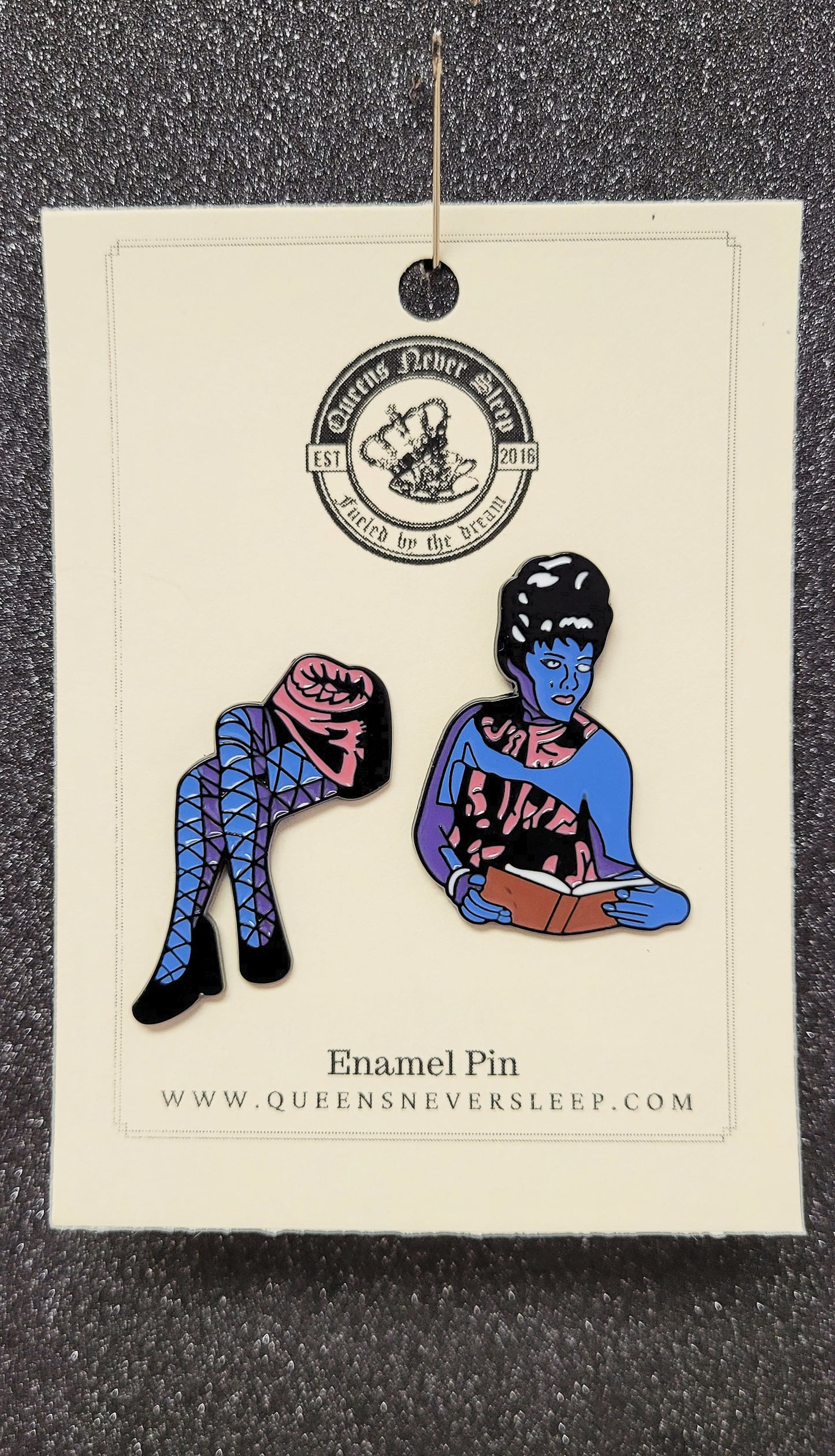 Beetlejuice Magician Assistant 2 Piece Enamel Pin Set lap