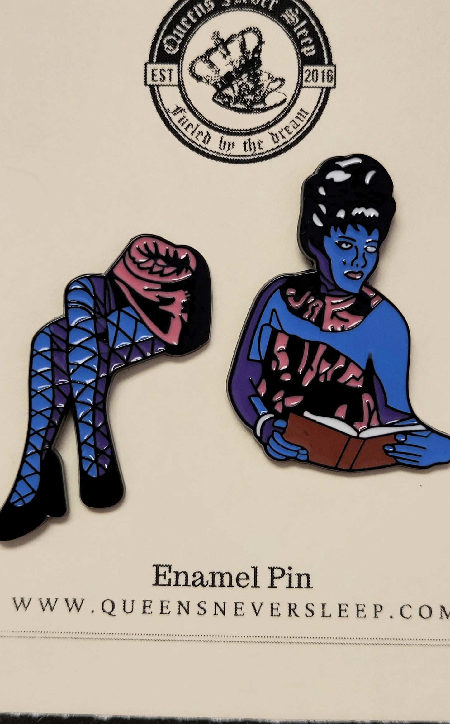 Beetlejuice Magician Assistant 2 Piece Enamel Pin Set lap