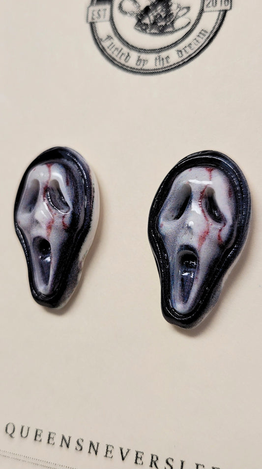 Bloody Ghost Face Killer Acrylic Stud Earring