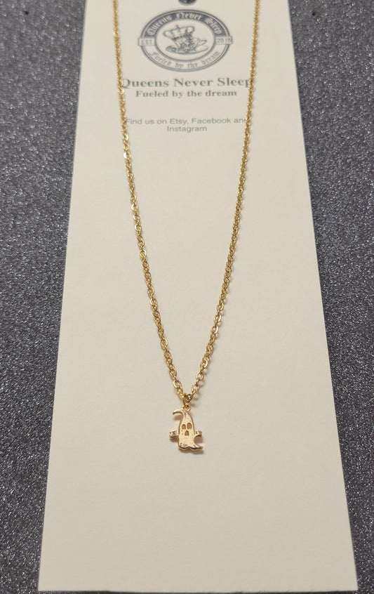 Gold Ghostie Necklace