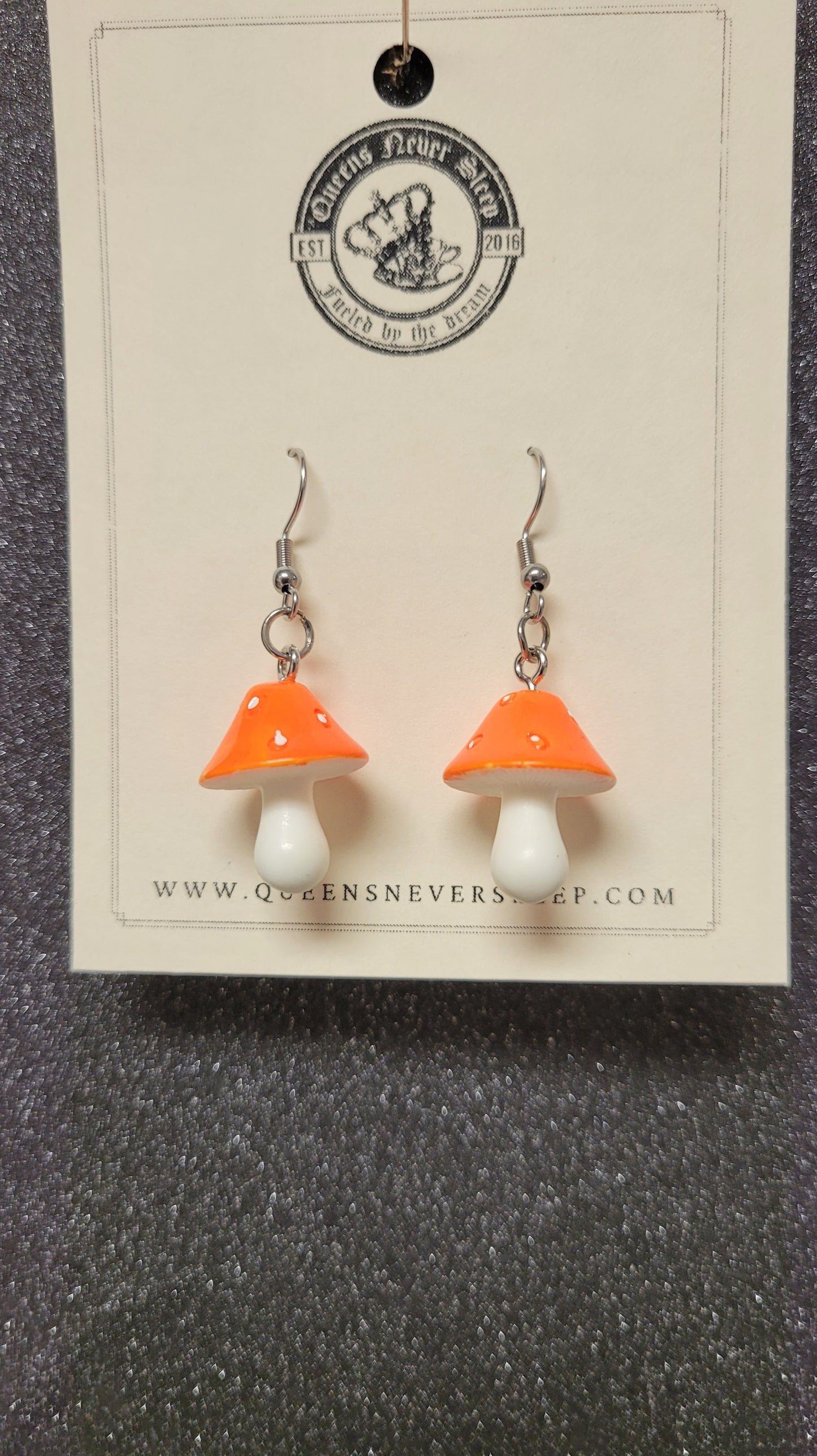 Acrylic Mushroom Earrings