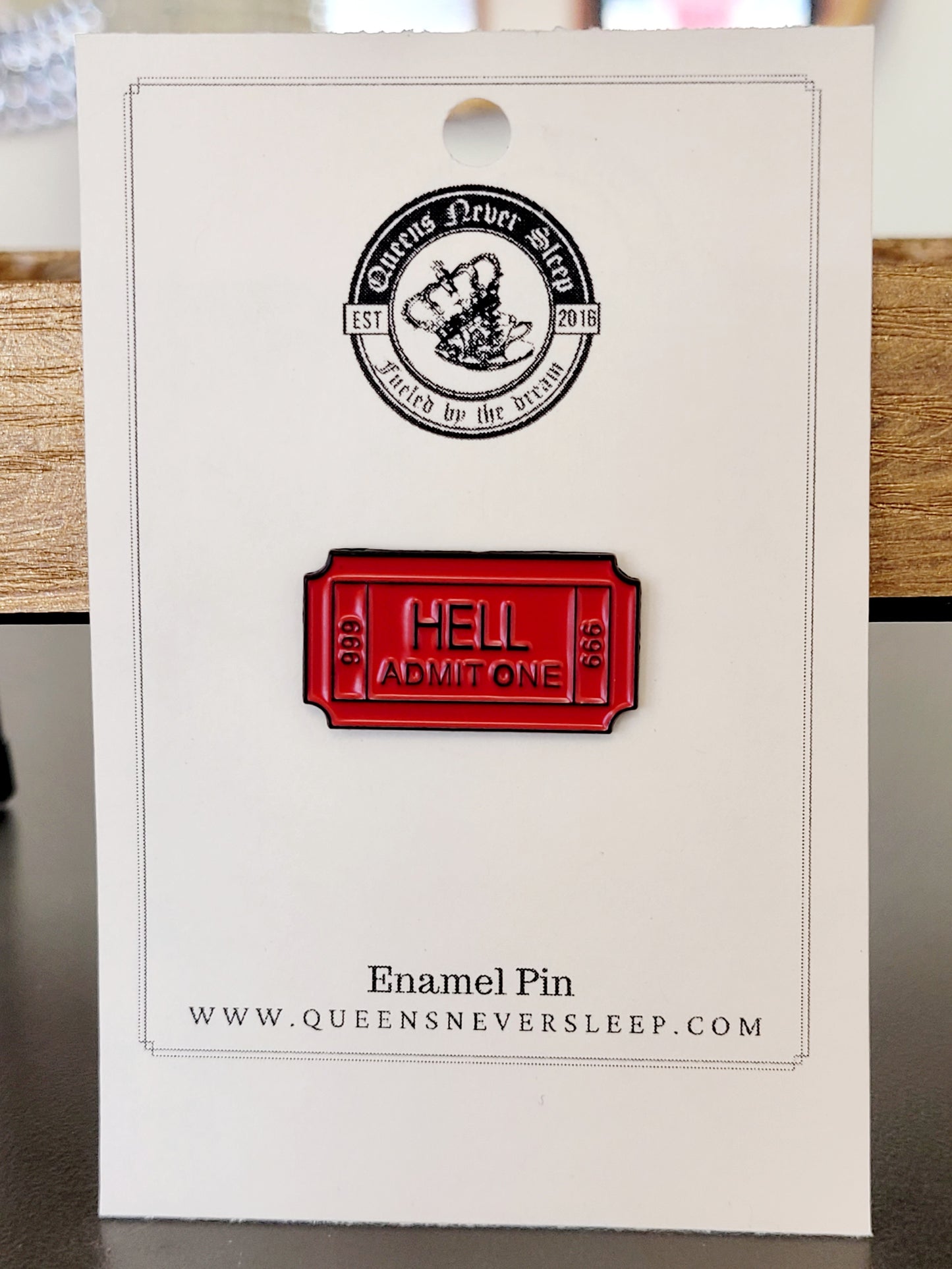 Ticket To Hell Enamel Pin