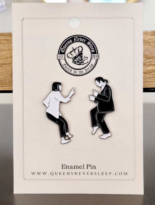 Mia & Vincent Dancing Pulp Fiction Enamel Pins Set